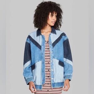 Wild fable tri colored denim jacket